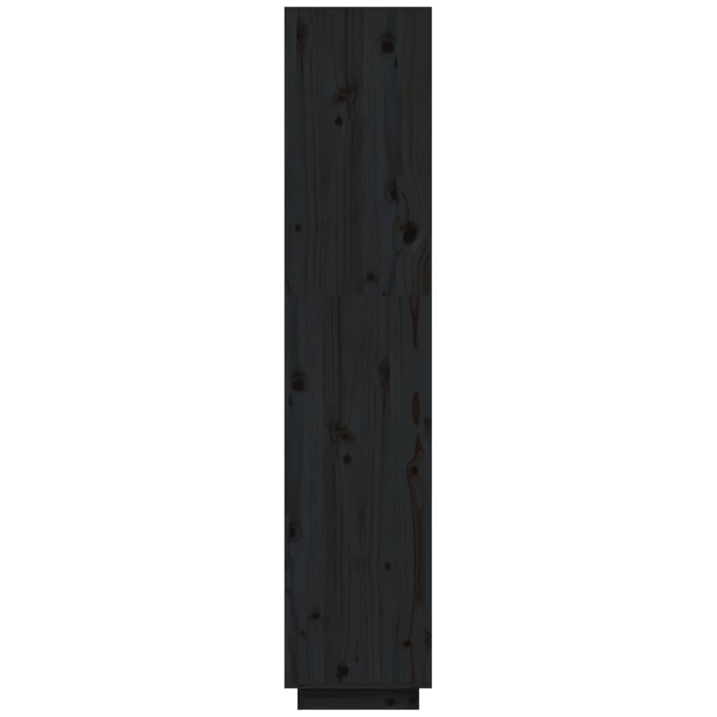 vidaXL Book Cabinet/Room Divider Black 40x35x167 cm Solid Wood Pine