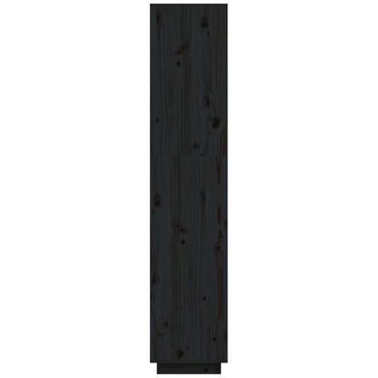 vidaXL Book Cabinet/Room Divider Black 40x35x167 cm Solid Wood Pine