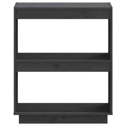 vidaXL Book Cabinet Grey 60x35x71 cm Solid Wood Pine