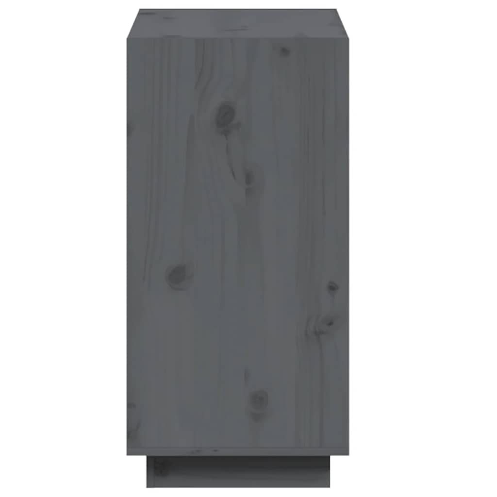vidaXL Book Cabinet Grey 60x35x71 cm Solid Wood Pine