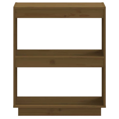 vidaXL Book Cabinet Honey Brown 60x35x71 cm Solid Wood Pine
