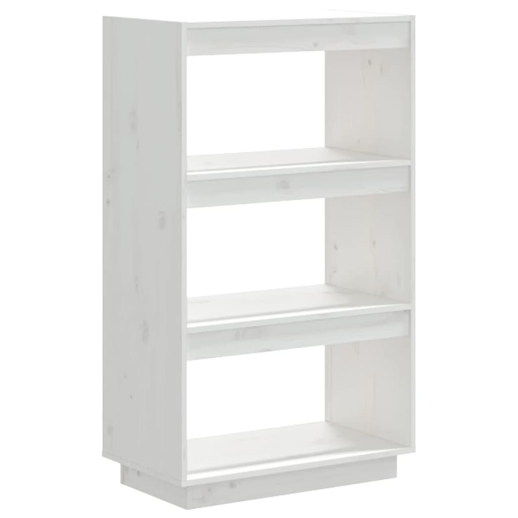 vidaXL Book Cabinet/Room Divider White 60x35x103 cm Solid Wood Pine