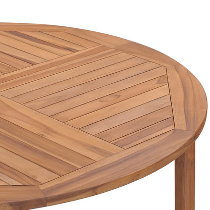 vidaXL Garden Dining Table Ø110x75 cm Solid Wood Teak - Brown