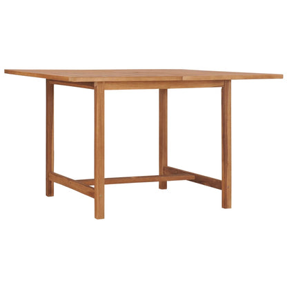 vidaXL Garden Dining Table 110x110x75 cm Solid Wood Teak - Brown