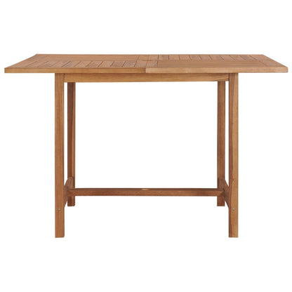 vidaXL Garden Dining Table 110x110x75 cm Solid Wood Teak - Brown