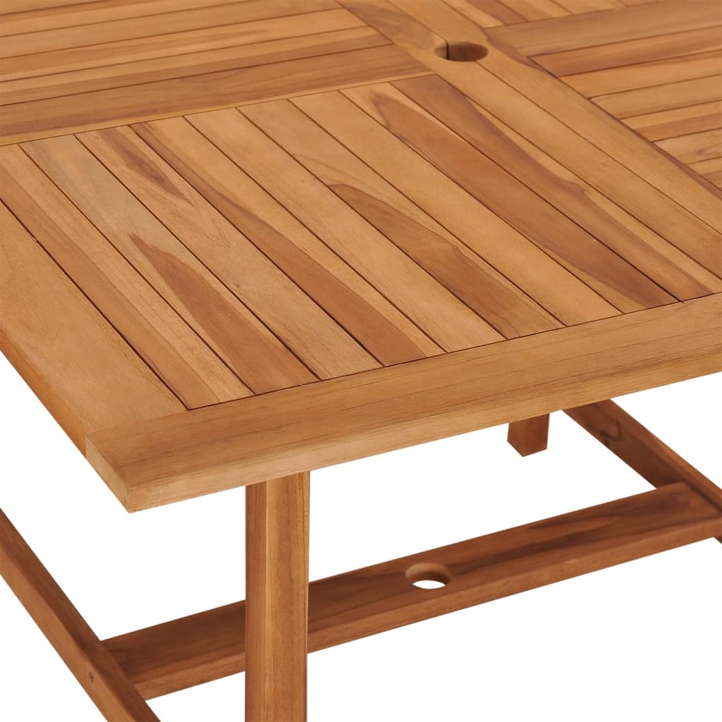 vidaXL Garden Dining Table 110x110x75 cm Solid Wood Teak - Brown