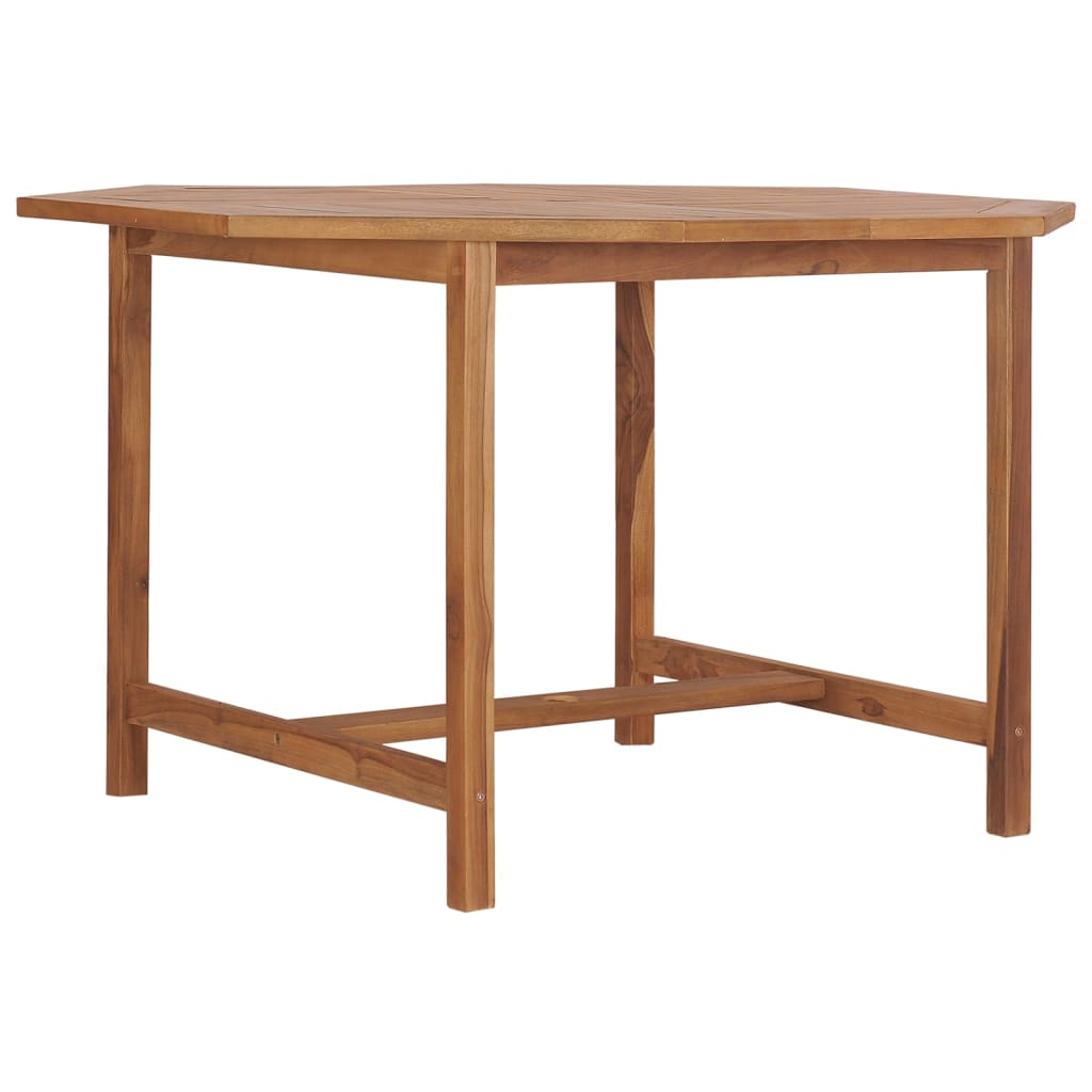 vidaXL Garden Dining Table 110x110x75 cm Solid Wood Teak - Brown - 24244