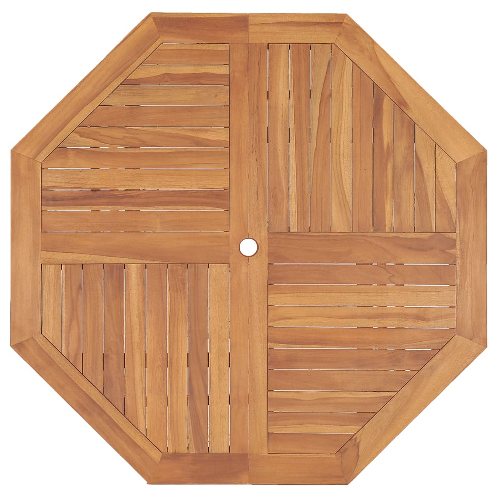vidaXL Garden Dining Table 110x110x75 cm Solid Wood Teak - Brown - 24244