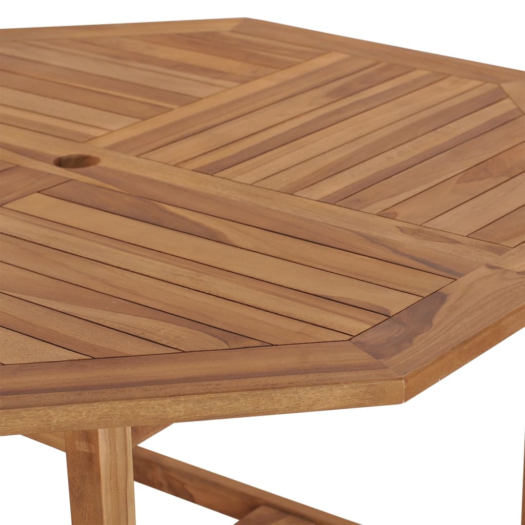 vidaXL Garden Dining Table 110x110x75 cm Solid Wood Teak - Brown - 24244