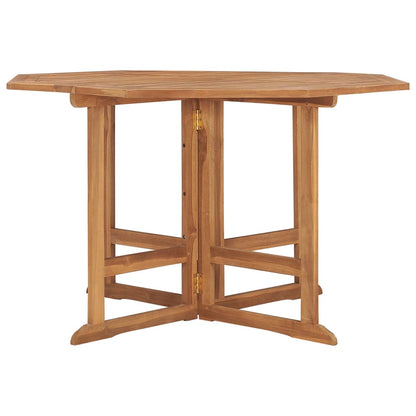 vidaXL Folding Garden Dining Table 110x110x75 cm Solid Wood Teak - Brown