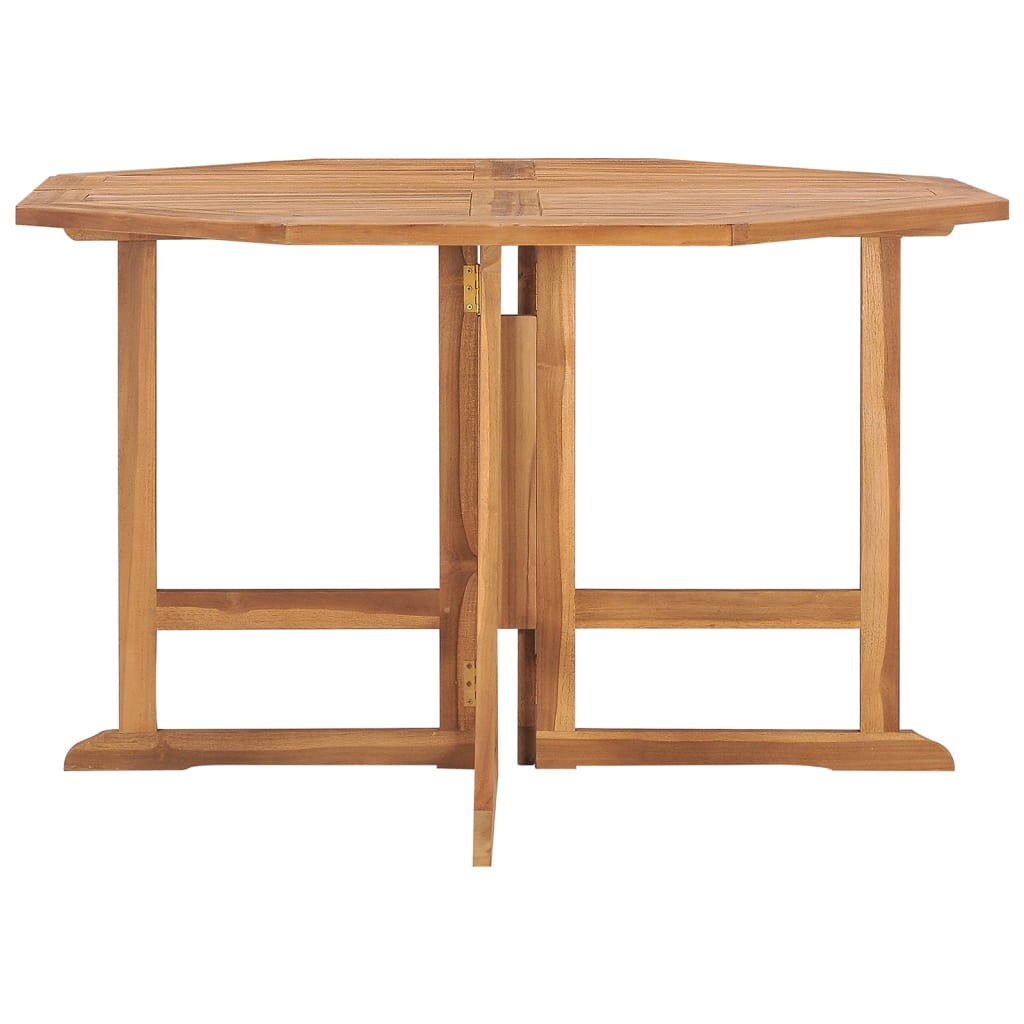 vidaXL Folding Garden Dining Table 110x110x75 cm Solid Wood Teak - Brown