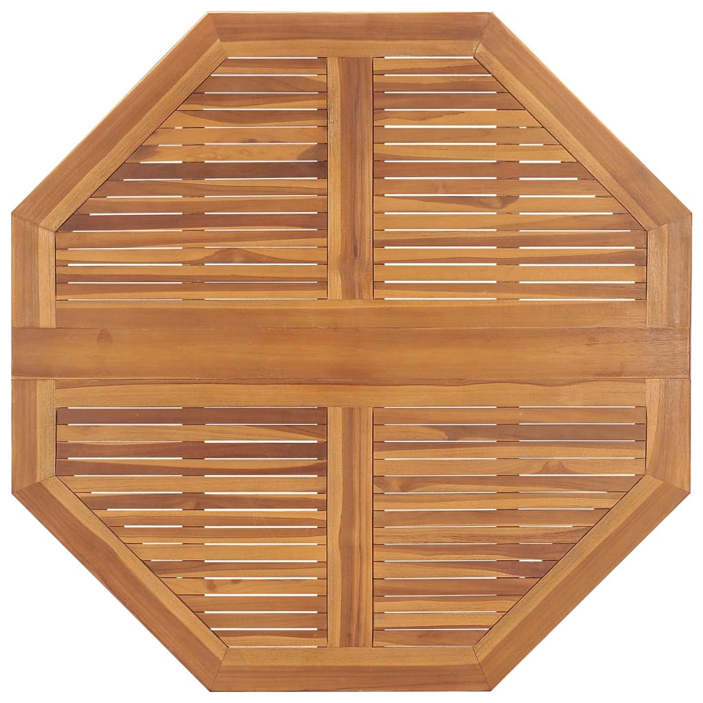 vidaXL Folding Garden Dining Table 110x110x75 cm Solid Wood Teak - Brown