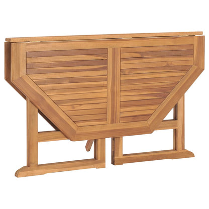 vidaXL Folding Garden Dining Table 110x110x75 cm Solid Wood Teak - Brown