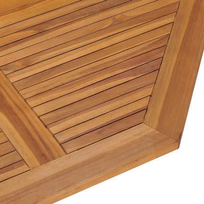 vidaXL Folding Garden Dining Table 110x110x75 cm Solid Wood Teak - Brown