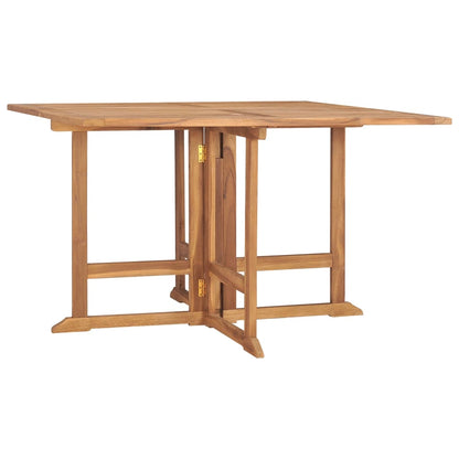 vidaXL Folding Garden Dining Table 110x110x75 cm Solid Wood Teak - Brown - 24256