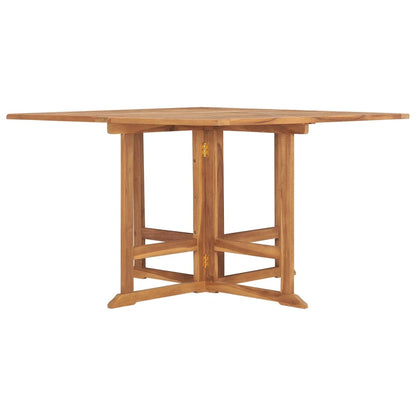 vidaXL Folding Garden Dining Table 110x110x75 cm Solid Wood Teak - Brown - 24256