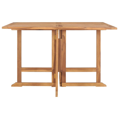 vidaXL Folding Garden Dining Table 110x110x75 cm Solid Wood Teak - Brown - 24256