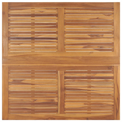 vidaXL Folding Garden Dining Table 110x110x75 cm Solid Wood Teak - Brown - 24256