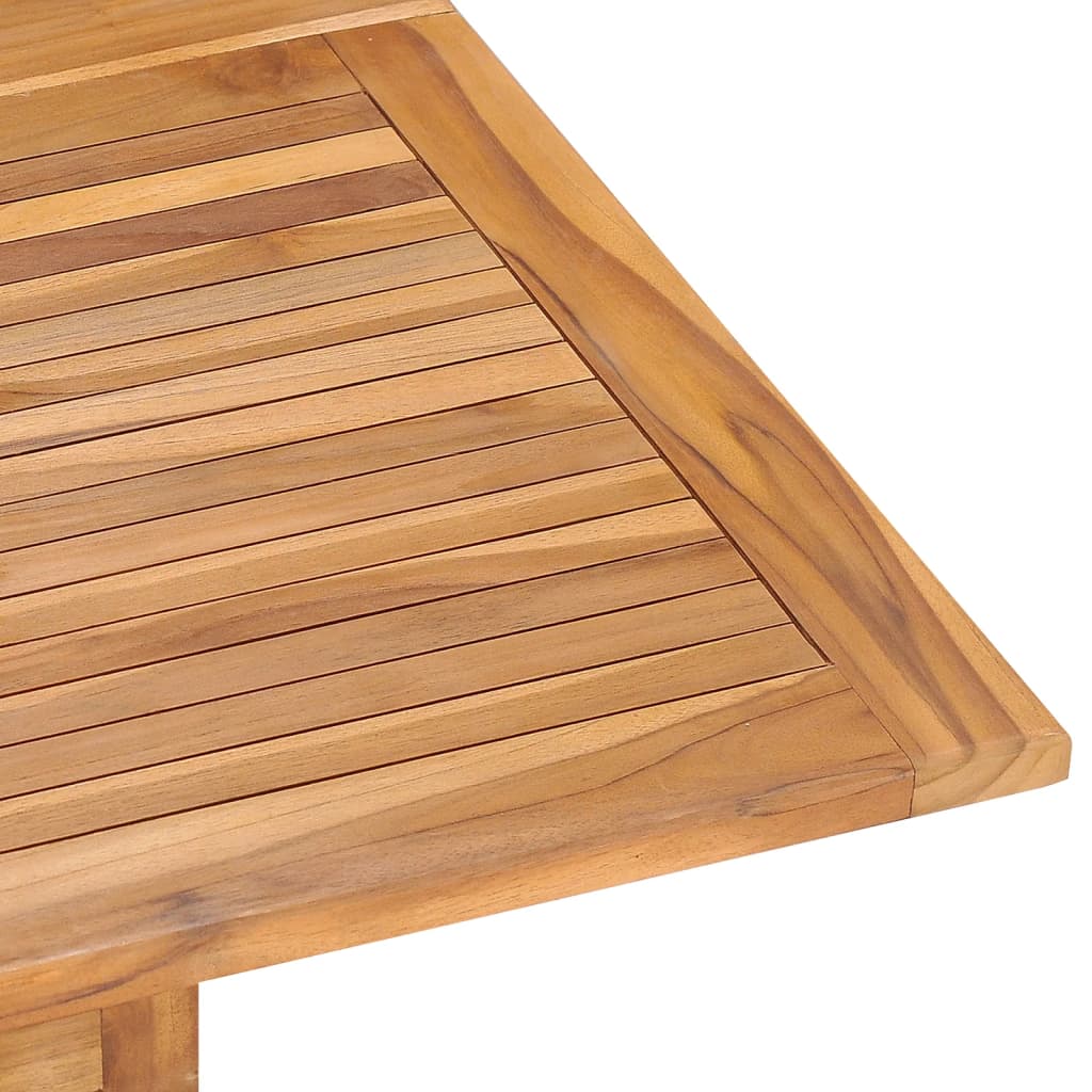 vidaXL Folding Garden Dining Table 110x110x75 cm Solid Wood Teak - Brown - 24256