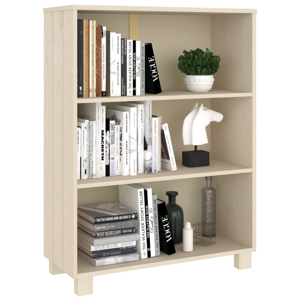 vidaXL Book Cabinet HAMAR Honey Brown 85x35x112 cm Solid Wood Pine