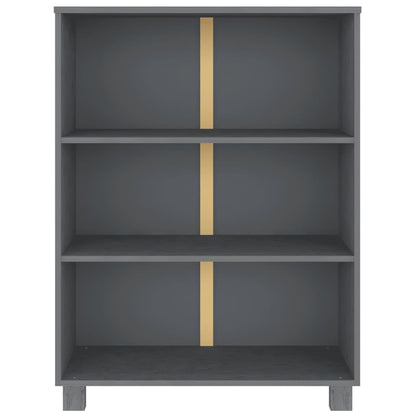 vidaXL Book Cabinet HAMAR Dark Grey 85x35x112 cm Solid Wood Pine