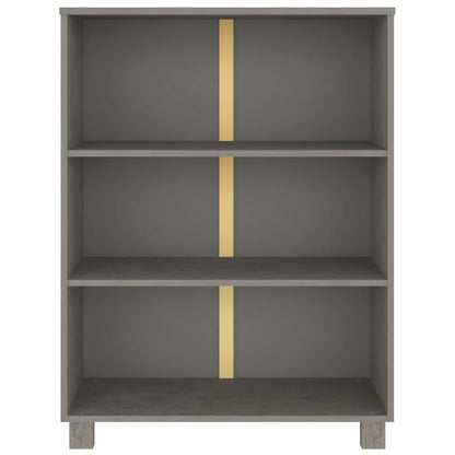 vidaXL Book Cabinet HAMAR Light Grey 85x35x112 cm Solid Wood Pine