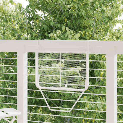 340916 vidaXL Balcony Table White 60x40 cm Steel - 60 x 40 x 65 cm