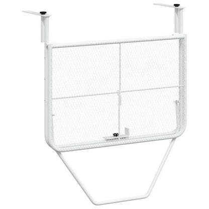 340916 vidaXL Balcony Table White 60x40 cm Steel - 60 x 40 x 65 cm