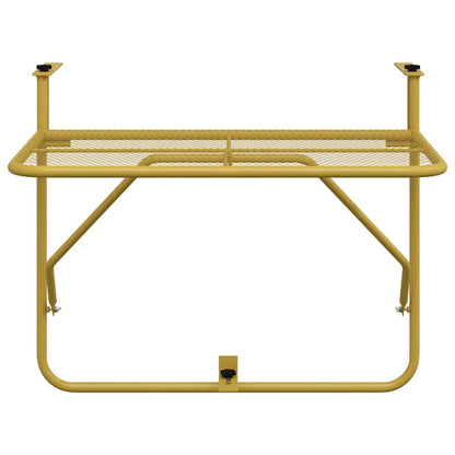vidaXL Balcony Table Gold 60x40 cm Steel - 60 x 40 x 65 cm