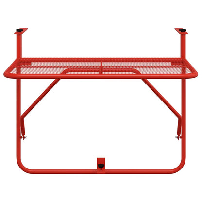 vidaXL Balcony Table Red 60x40 cm Steel
