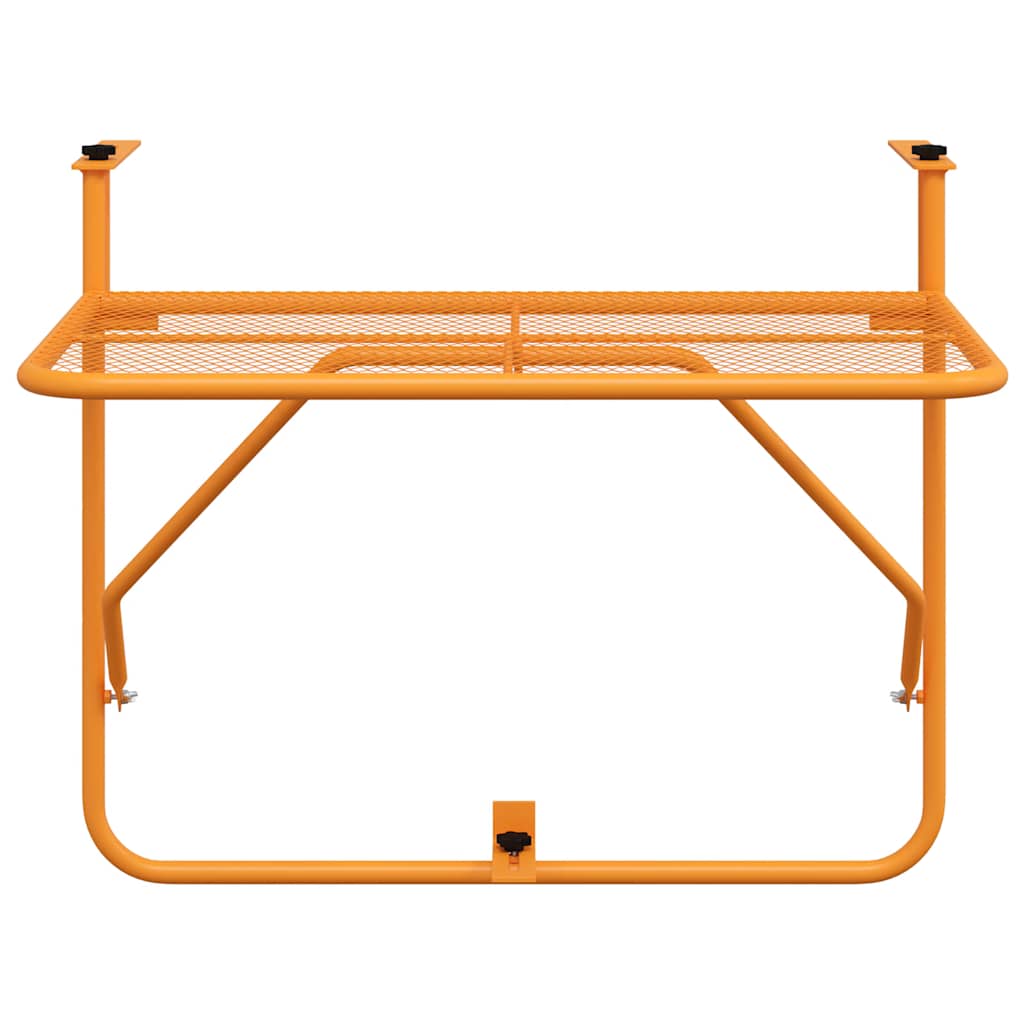 vidaXL Balcony Table Yellow 60x40 cm Steel - 60 x 40 x 65 cm