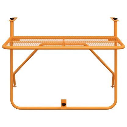 vidaXL Balcony Table Yellow 60x40 cm Steel - 60 x 40 x 65 cm