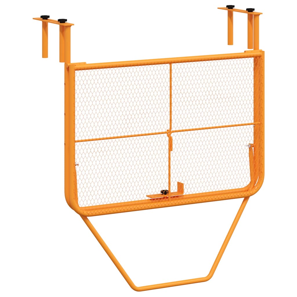 vidaXL Balcony Table Yellow 60x40 cm Steel - 60 x 40 x 65 cm