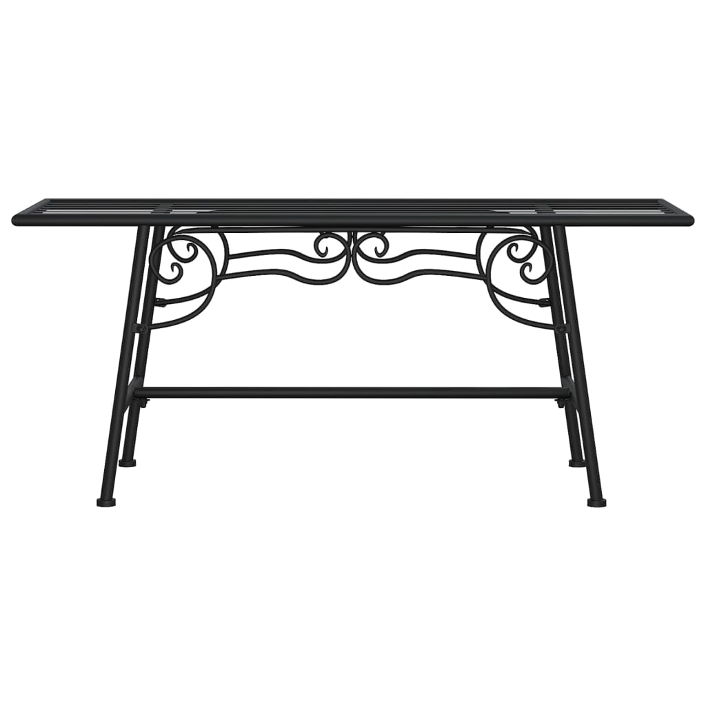 vidaXL Tree Bench 110 cm Black Steel