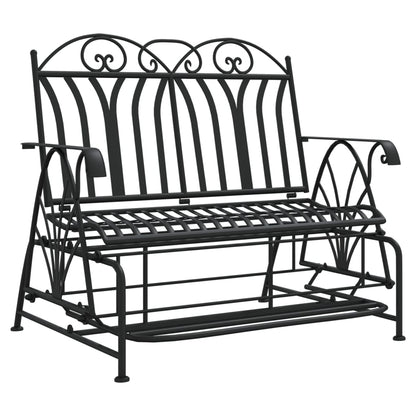 vidaXL Glider Bench | Black | Steel | Medium | Glider Bench | Rectangular