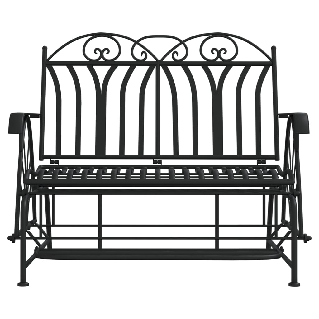 vidaXL Glider Bench | Black | Steel | Medium | Glider Bench | Rectangular