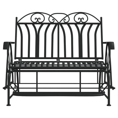 vidaXL Glider Bench | Black | Steel | Medium | Glider Bench | Rectangular