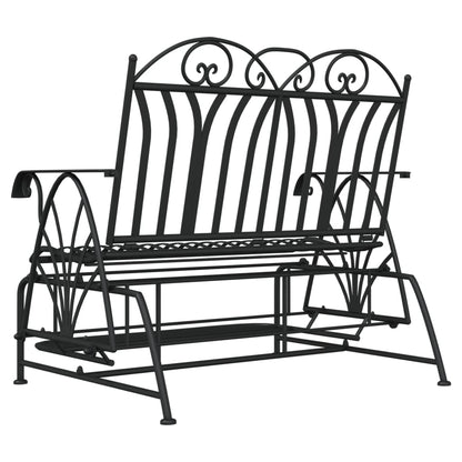 vidaXL Glider Bench | Black | Steel | Medium | Glider Bench | Rectangular