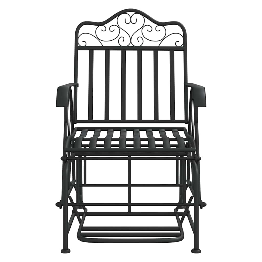 vidaXL Glider Bench 61 cm Black Steel