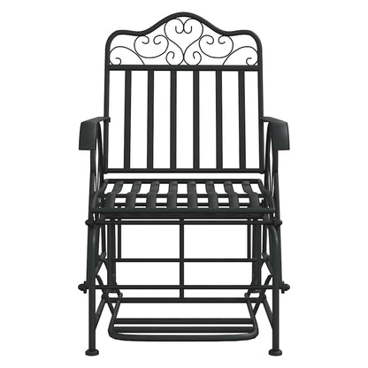 vidaXL Glider Bench 61 cm Black Steel
