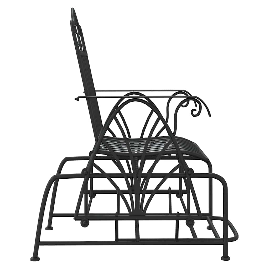 vidaXL Glider Bench 61 cm Black Steel