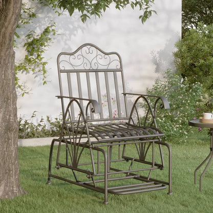 vidaXL Glider Bench 61 cm Black Steel