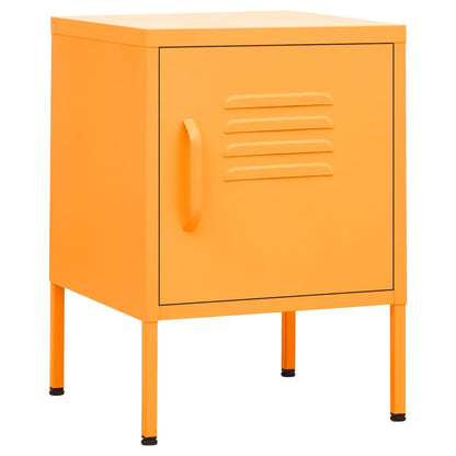 vidaXL Nightstands 2 pcs Mustard Yellow 35x35x51 cm Steel