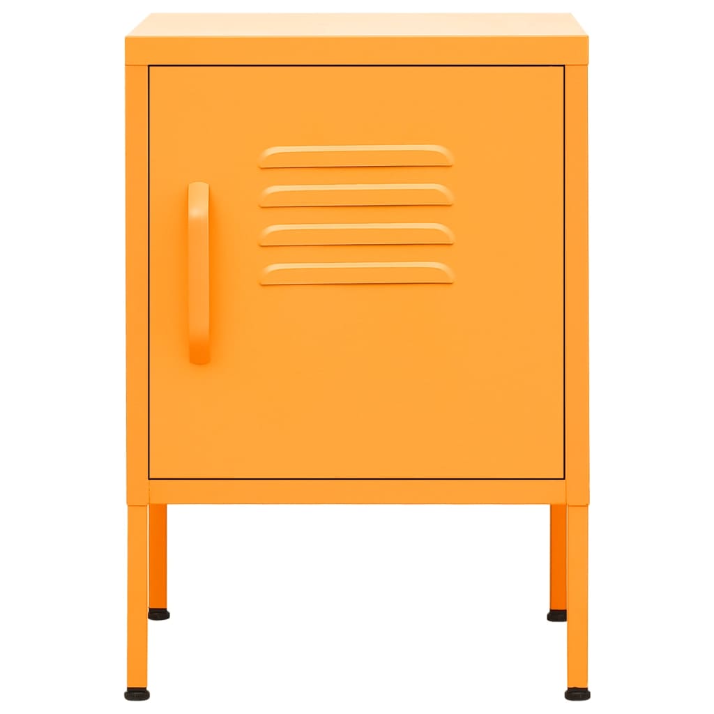 vidaXL Nightstands 2 pcs Mustard Yellow 35x35x51 cm Steel