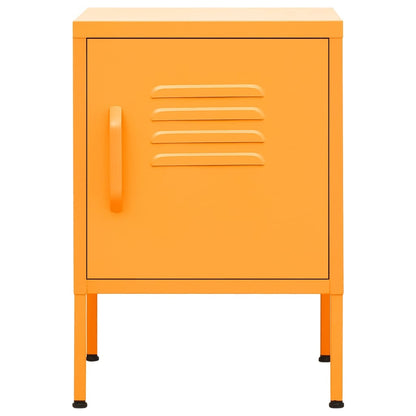 vidaXL Nightstands 2 pcs Mustard Yellow 35x35x51 cm Steel