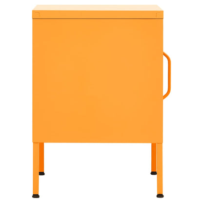 vidaXL Nightstands 2 pcs Mustard Yellow 35x35x51 cm Steel