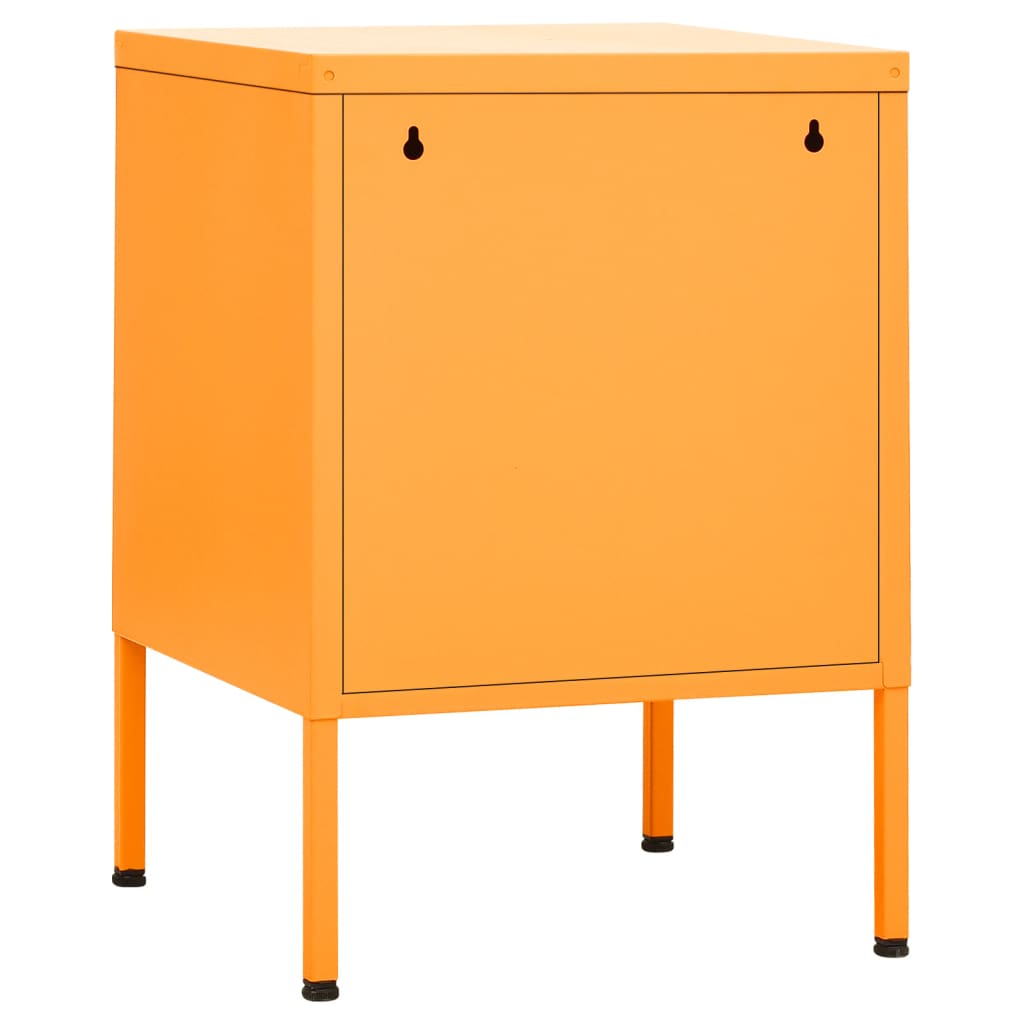 vidaXL Nightstands 2 pcs Mustard Yellow 35x35x51 cm Steel