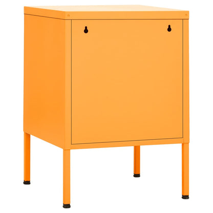 vidaXL Nightstands 2 pcs Mustard Yellow 35x35x51 cm Steel