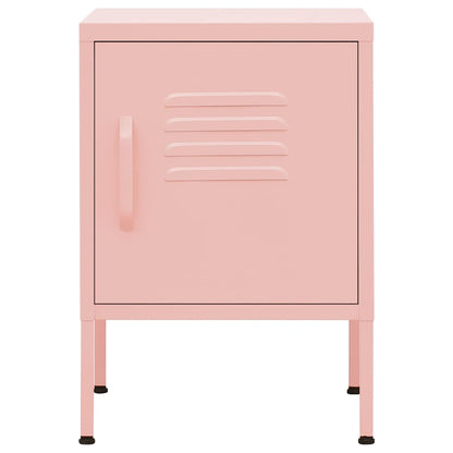 vidaXL Nightstands 2 pcs Pink 35x35x51 cm Steel