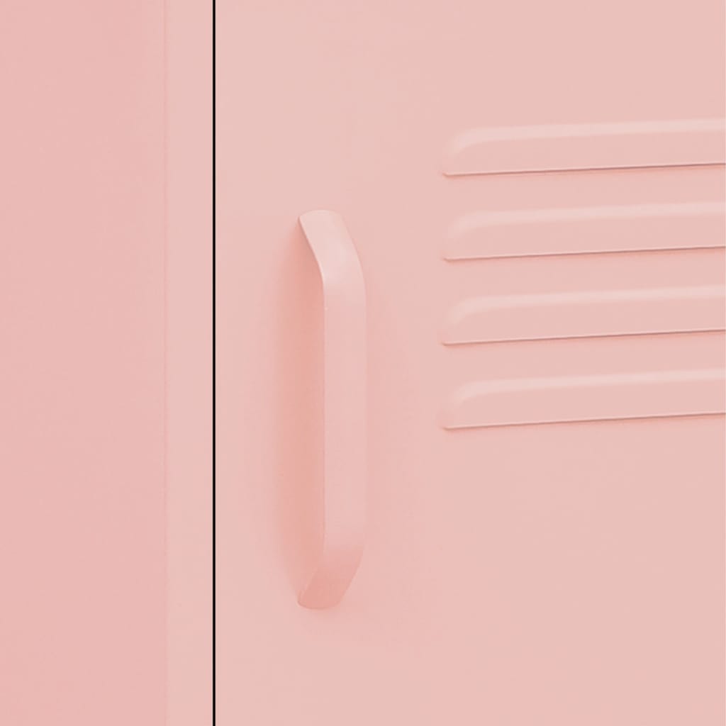 vidaXL Nightstands 2 pcs Pink 35x35x51 cm Steel